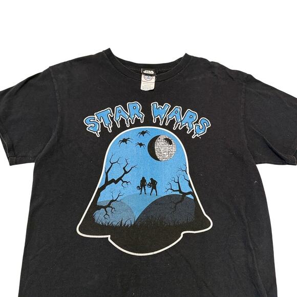 Vintage Star Wars TShirt Men’s Med Darth Vader Moon Bats Silhouette Y2K - Picture 1 of 5